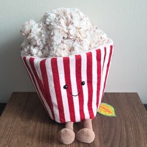 Jellycat Amuseables Popcorn Soft Stuffed Plush 7 IN